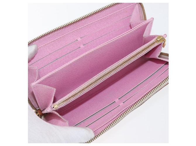 LOUIS VUITTON Monogram Multicolor Zippy Long Wallet White M60241 LV Auth BA12620 Bianco - vista 9