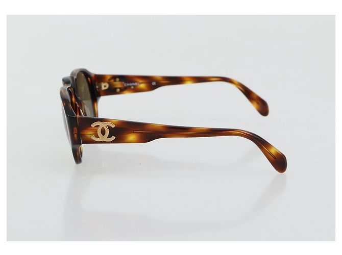 Gafas de sol CHANEL COCO de plástico Marrón CC Auth 178796 Castaño - vista 4