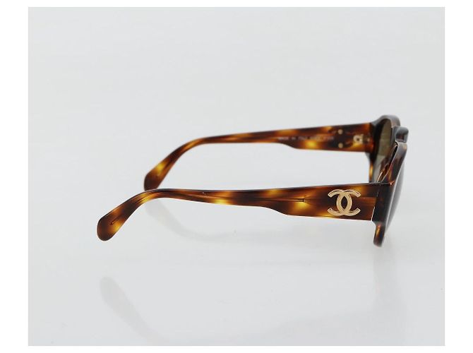 Gafas de sol CHANEL COCO de plástico Marrón CC Auth 178796 Castaño - vista 5