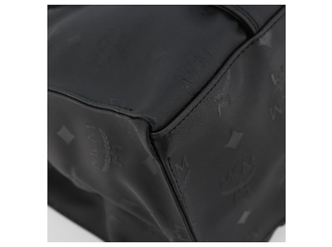 Borsa a tracolla MCM Vicetos Logogram PVC Nero Oro Auth mr2450 D'oro - vista 14