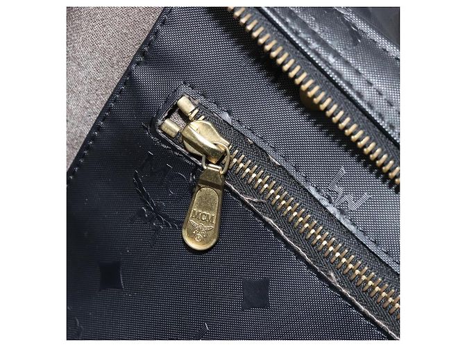Borsa a tracolla MCM Vicetos Logogram PVC Nero Oro Auth mr2450 D'oro - vista 21