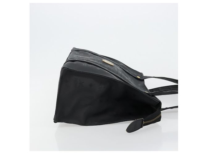 Borsa a tracolla MCM Vicetos Logogram PVC Nero Oro Auth mr2450 D'oro - vista 3
