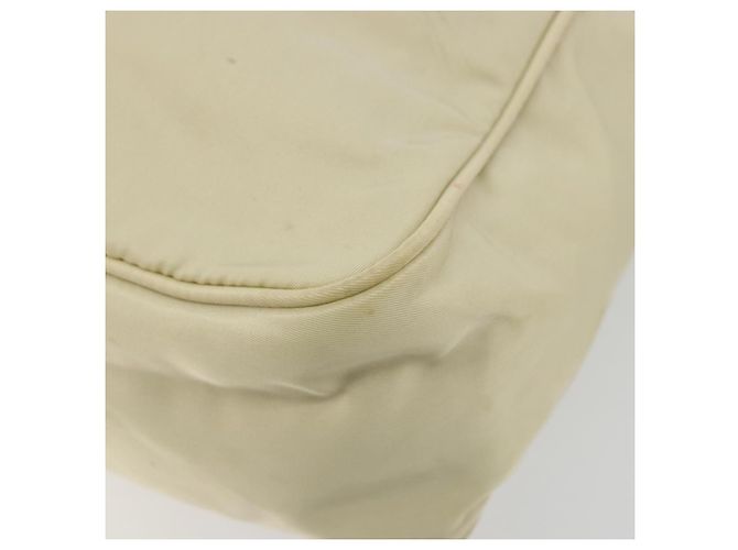 Borsa a Spalla PRADA Nylon Avorio Argento Auth hk3735 Crudo - vista 14