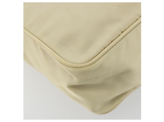 Borsa a Spalla PRADA Nylon Avorio Argento Auth hk3735 Crudo - vista 15