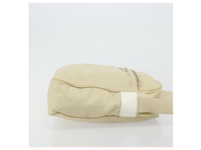 Borsa a Spalla PRADA Nylon Avorio Argento Auth hk3735 Crudo - vista 3