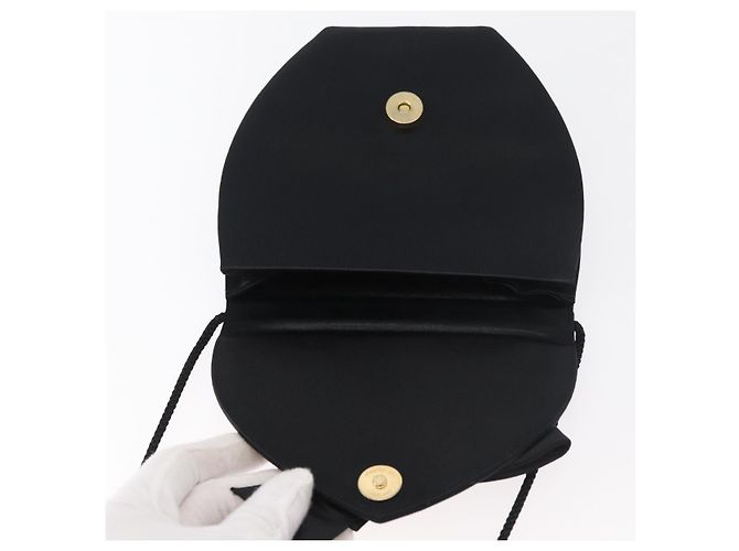 Borsa a tracolla SAINT LAURENT Satin Black Auth 179994 Nero - vista 10