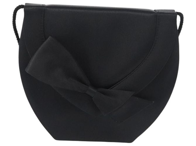 Borsa a tracolla SAINT LAURENT Satin Black Auth 179994 Nero - vista 13