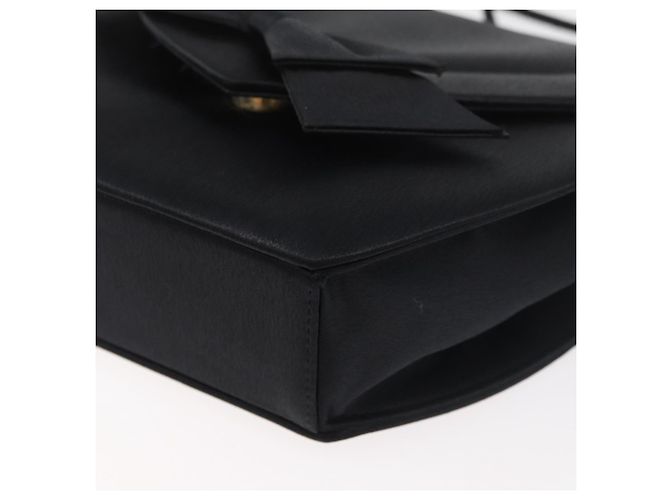 Borsa a tracolla SAINT LAURENT Satin Black Auth 179994 Nero - vista 14