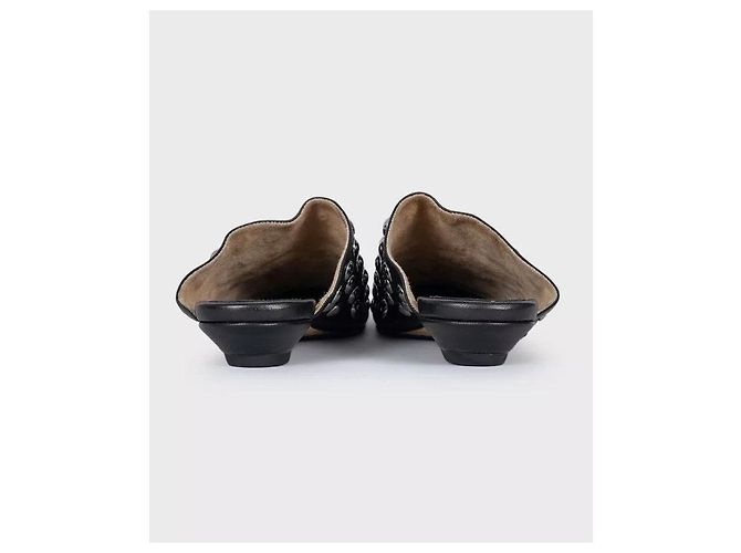 Khaite The Otto Black Leather Clogs - Taglia 38.5 usato - vista 4