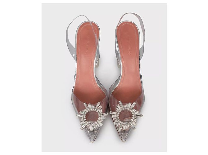 Amina Muaddi Begum Clear Slingbacks - Größe 38 Gebraucht - Ansicht 2