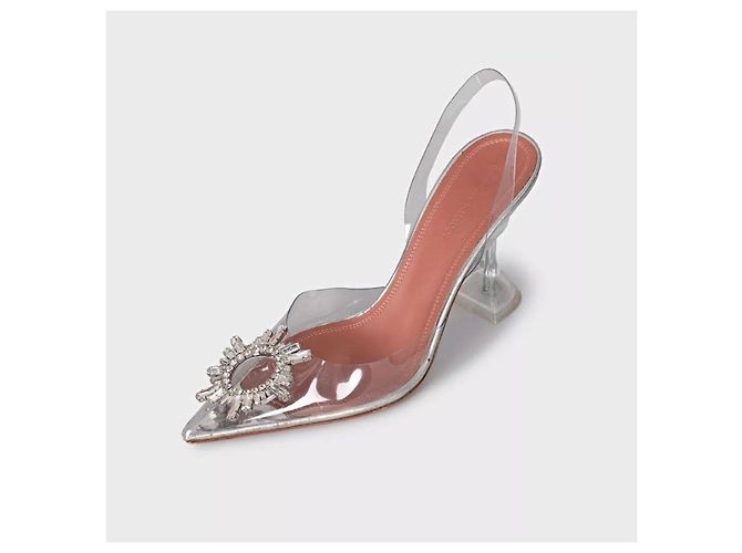 Amina Muaddi Begum Clear Slingbacks - Größe 38 Gebraucht - Ansicht 3