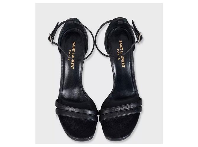 Décolleté Tribute in pelle nera Saint Laurent Taglia 37 Usato - vista 3