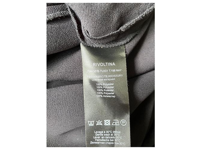 Tara Jarmon Schwarzes Midikleid mit Gürtel - Ansicht 4