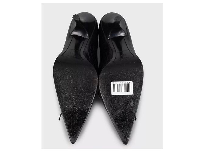 Décolleté a punta in pelle nera Prada, Taglia 40.5 Usato - vista 5