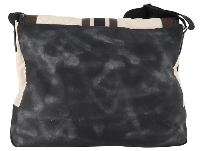Borsa a tracolla CHANEL Sports Line in tela Bianco Argento CC Auth bs34562 - vista 2