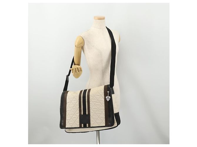 Borsa a tracolla CHANEL Sports Line in tela Bianco Argento CC Auth bs34562 - vista 24