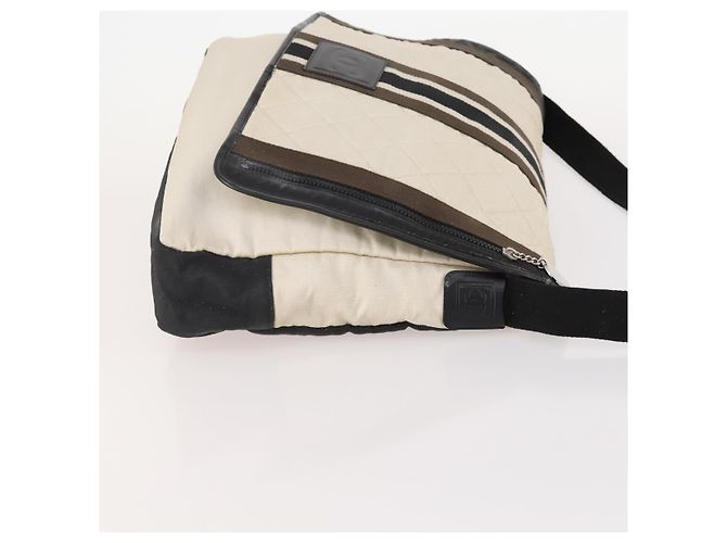 Borsa a tracolla CHANEL Sports Line in tela Bianco Argento CC Auth bs34562 - vista 3