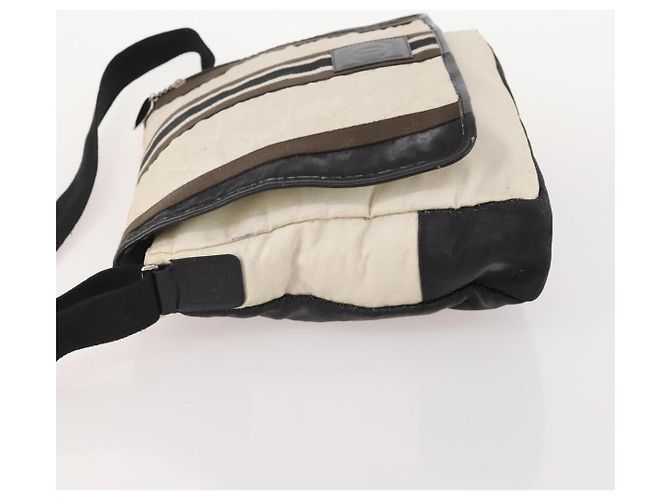 Borsa a tracolla CHANEL Sports Line in tela Bianco Argento CC Auth bs34562 - vista 4