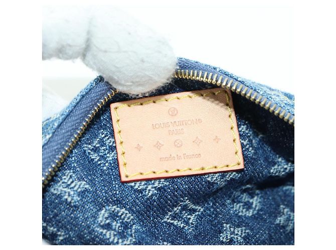 LOUIS VUITTON Borsa Monogram Denim Papillon MM Blu M46830 LV Auth 179081SM - vista 23