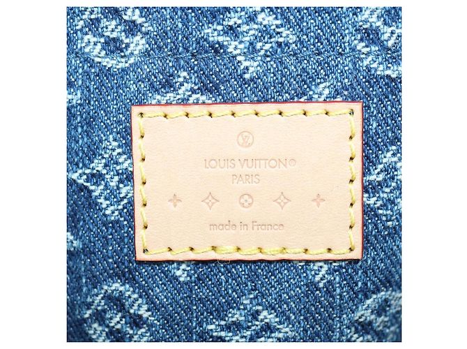 LOUIS VUITTON Borsa Monogram Denim Papillon MM Blu M46830 LV Auth 179081SM - vista 24