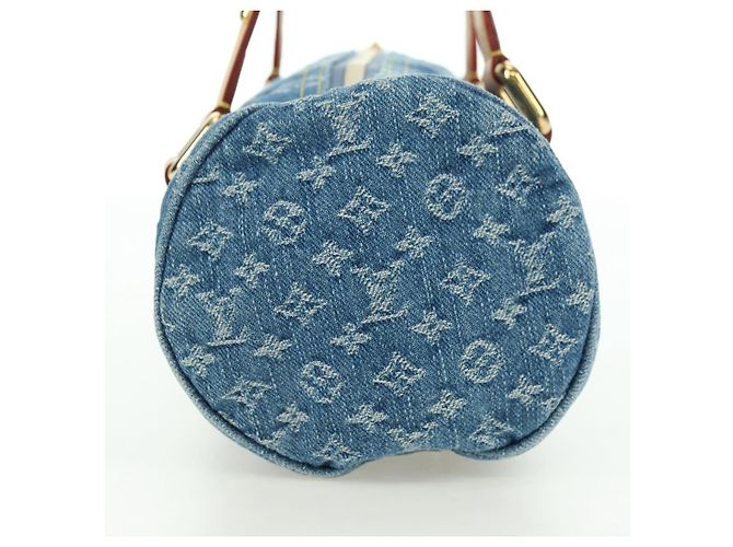 LOUIS VUITTON Borsa Monogram Denim Papillon MM Blu M46830 LV Auth 179081SM - vista 3