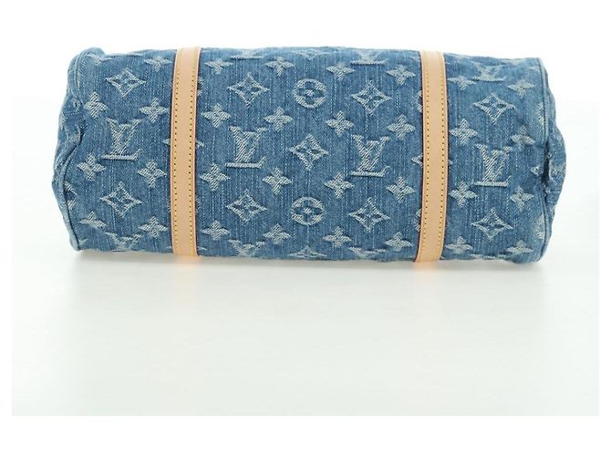 LOUIS VUITTON Borsa Monogram Denim Papillon MM Blu M46830 LV Auth 179081SM - vista 5