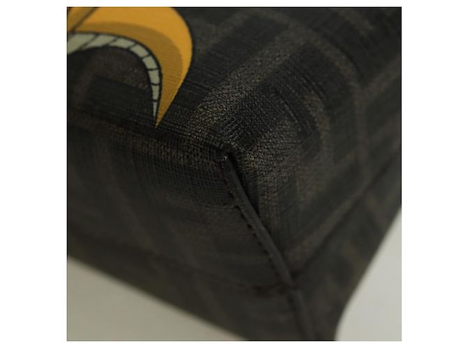 FENDI x FRGMT x POKMON Zucca Canvas By The Way Mini Dragonite Auth 167297SM Marrone Nero - vista 17