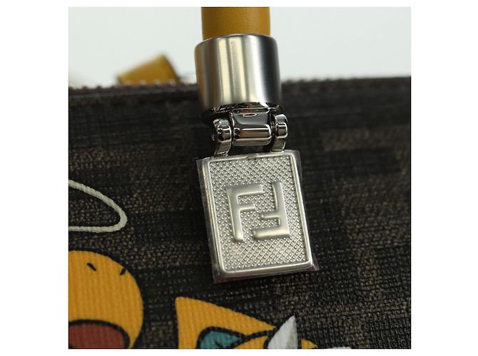 FENDI x FRGMT x POKMON Zucca Canvas By The Way Mini Dragonite Auth 167297SM Marrone Nero - vista 22