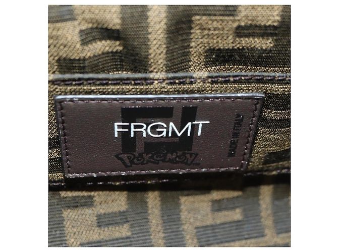 FENDI x FRGMT x POKMON Zucca Canvas By The Way Mini Dragonite Auth 167297SM Marrone Nero - vista 24