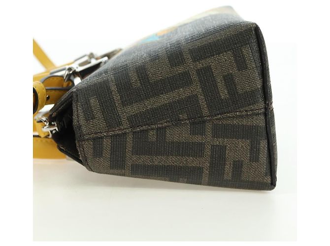 FENDI x FRGMT x POKMON Zucca Canvas By The Way Mini Dragonite Auth 167297SM Marrone Nero - vista 3