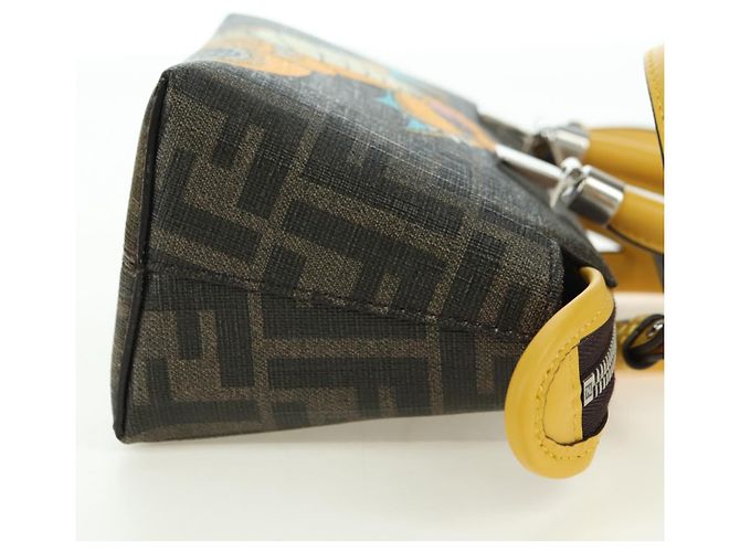 FENDI x FRGMT x POKMON Zucca Canvas By The Way Mini Dragonite Auth 167297SM Marrone Nero - vista 4