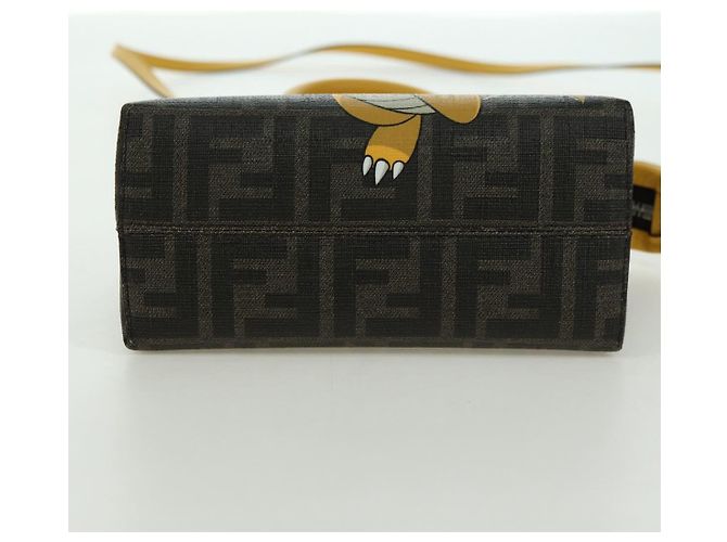 FENDI x FRGMT x POKMON Zucca Canvas By The Way Mini Dragonite Auth 167297SM Marrone Nero - vista 5