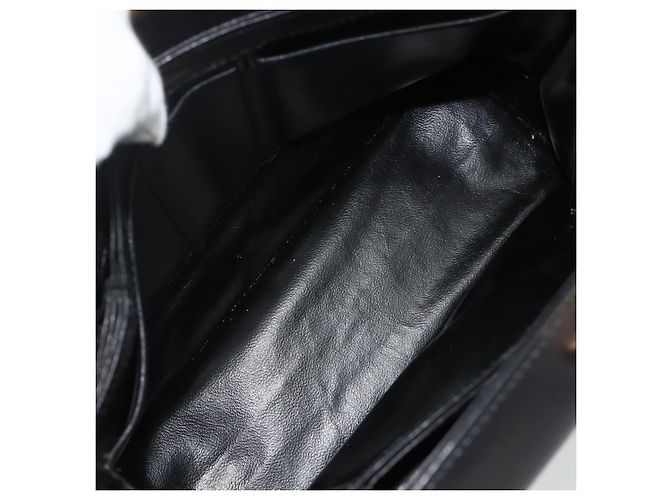 Borsa GUCCI in pelle nera e oro Auth ka4348 Nero D'oro - vista 11