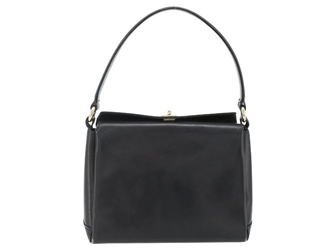 Borsa GUCCI in pelle nera e oro Auth ka4348 Nero D'oro - vista 13