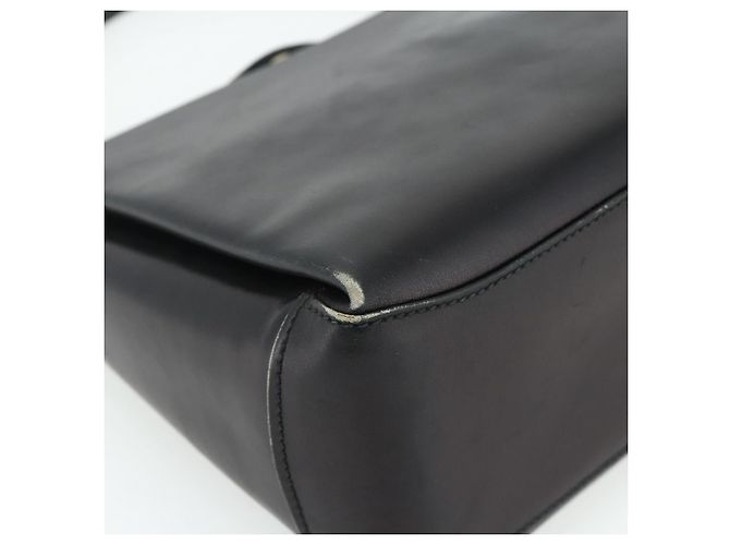 Borsa GUCCI in pelle nera e oro Auth ka4348 Nero D'oro - vista 15