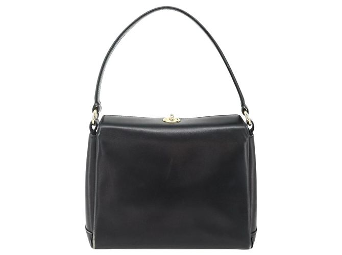 Borsa GUCCI in pelle nera e oro Auth ka4348 Nero D'oro - vista 2