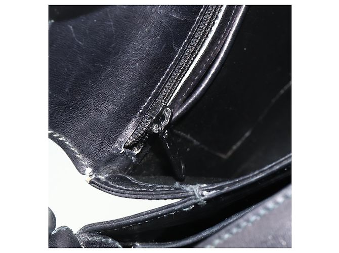 Borsa GUCCI in pelle nera e oro Auth ka4348 Nero D'oro - vista 20