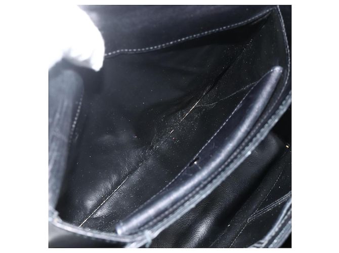 Borsa GUCCI in pelle nera e oro Auth ka4348 Nero D'oro - vista 21