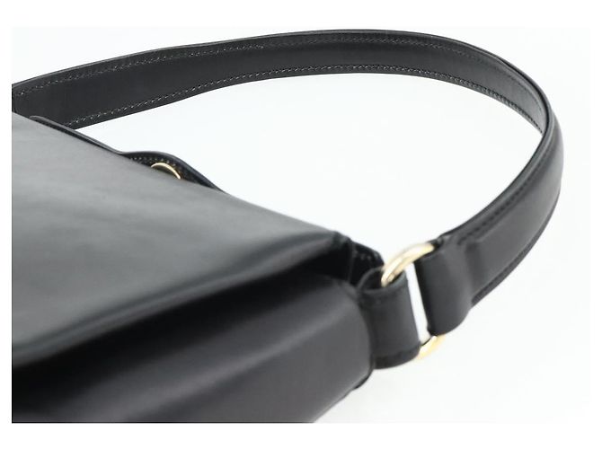 Borsa GUCCI in pelle nera e oro Auth ka4348 Nero D'oro - vista 8