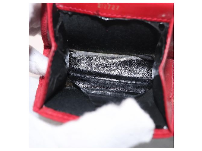 Borsa a tracolla Salvatore Ferragamo Chain Gancini in scamosciato rosso e oro Autentica 179999 - vista 10