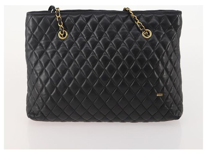 BALLY Chain Shoulder Bag Canvas Leather 3 Set Beige Black Auth bs32600 Schwarz - Ansicht 10