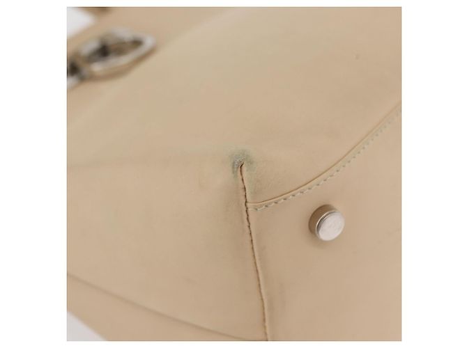 Borsa Salvatore Ferragamo Gancini in pelle 2way Beige Argento Auth BA12510 - vista 10