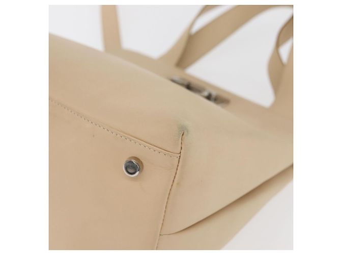 Borsa Salvatore Ferragamo Gancini in pelle 2way Beige Argento Auth BA12510 - vista 15