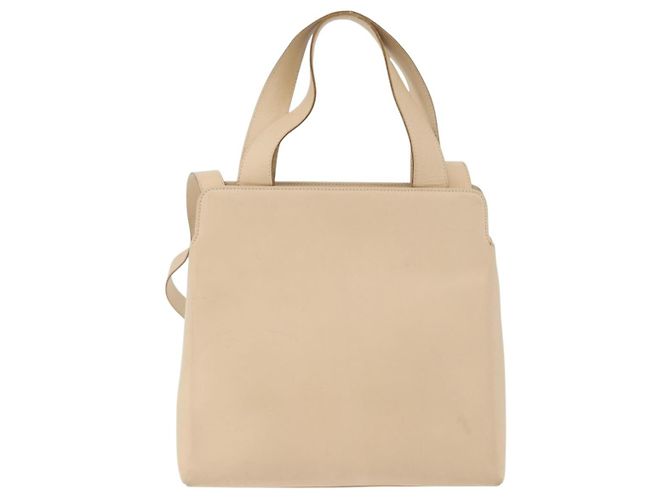 Borsa Salvatore Ferragamo Gancini in pelle 2way Beige Argento Auth BA12510 - vista 2