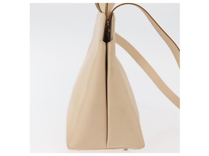 Borsa Salvatore Ferragamo Gancini in pelle 2way Beige Argento Auth BA12510 - vista 4