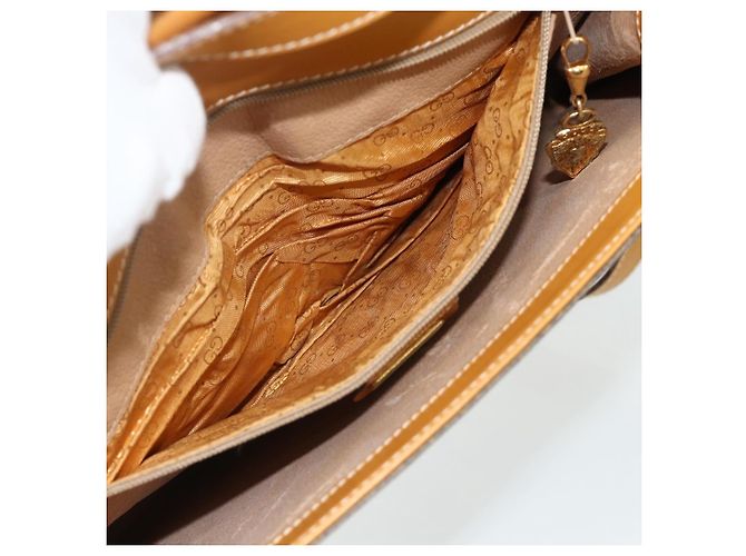 Sac à bandoulière GUCCI en PVC et cuir Beige Or 004 112 0289 Auth am11603 Doré - vue 11