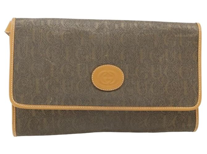 Sac à bandoulière GUCCI en PVC et cuir Beige Or 004 112 0289 Auth am11603 Doré - vue 13