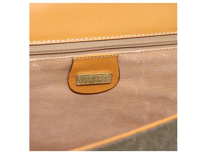 Sac à bandoulière GUCCI en PVC et cuir Beige Or 004 112 0289 Auth am11603 Doré - vue 18