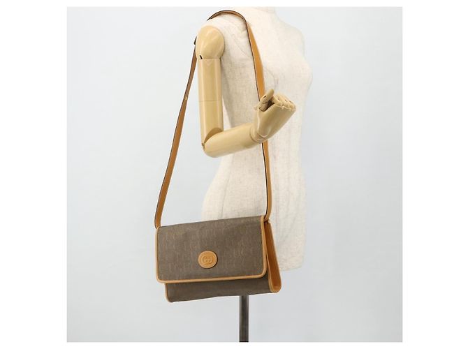 Sac à bandoulière GUCCI en PVC et cuir Beige Or 004 112 0289 Auth am11603 Doré - vue 22