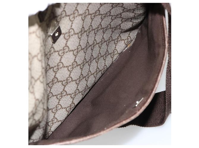 Borsa a tracolla GUCCI GG Supreme PVC Beige Argento 141626 Auth ka4329 - vista 11
